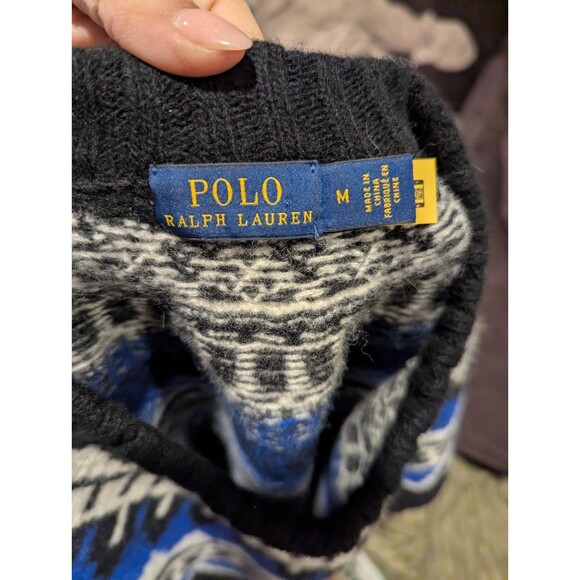 Polo Ralph Lauren Fair Isle Lambswool/Cashmere Blend Sweater Top Size Medium - Picture 6 of 11